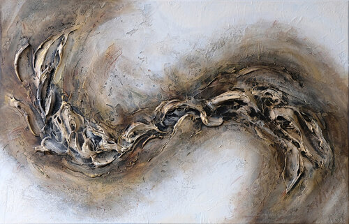 GO WITH THE FLOW by Jana Magdova, Painting for Sale on Select