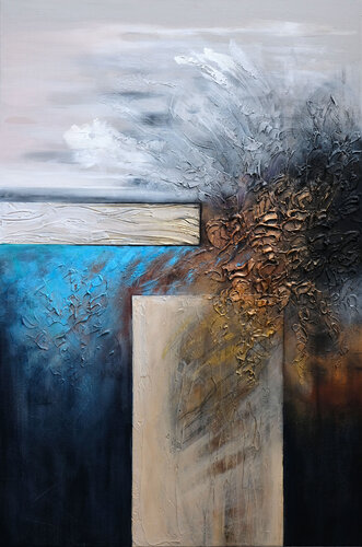 AZURE MEETS EARTH by Jana Magdova, Painting for Sale on Select