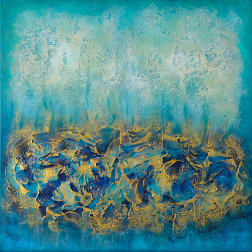 A JOURNEY IN TURQUOISE by Jana Magdova, Painting for Sale on Select