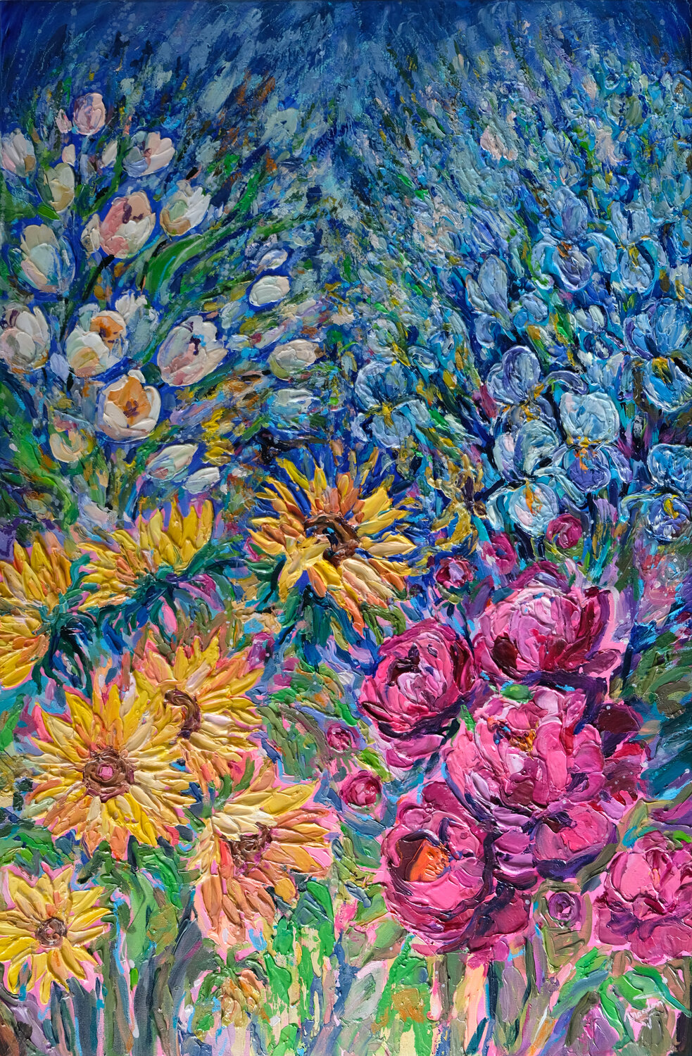 THE SUNFLOWERS WALTZ Jana Magdova Original painting for sale