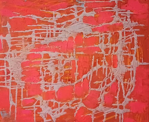 Neon Pink Amber by Susanne Stahr, Painting for Sale on Select
