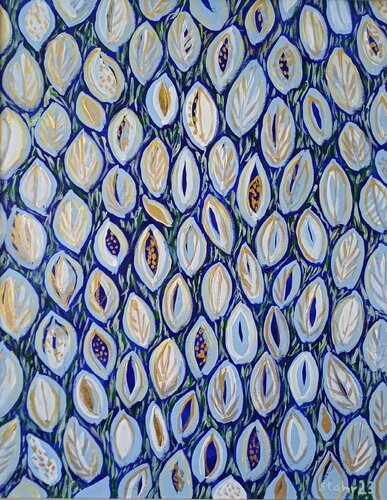 Blätterwerk 1 by Susanne Stahr, Painting for Sale on Select