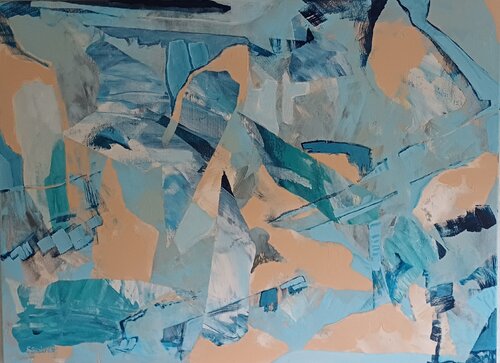 Wo die Welle den Sand küsst by Susanne Stahr, Painting for Sale on Select