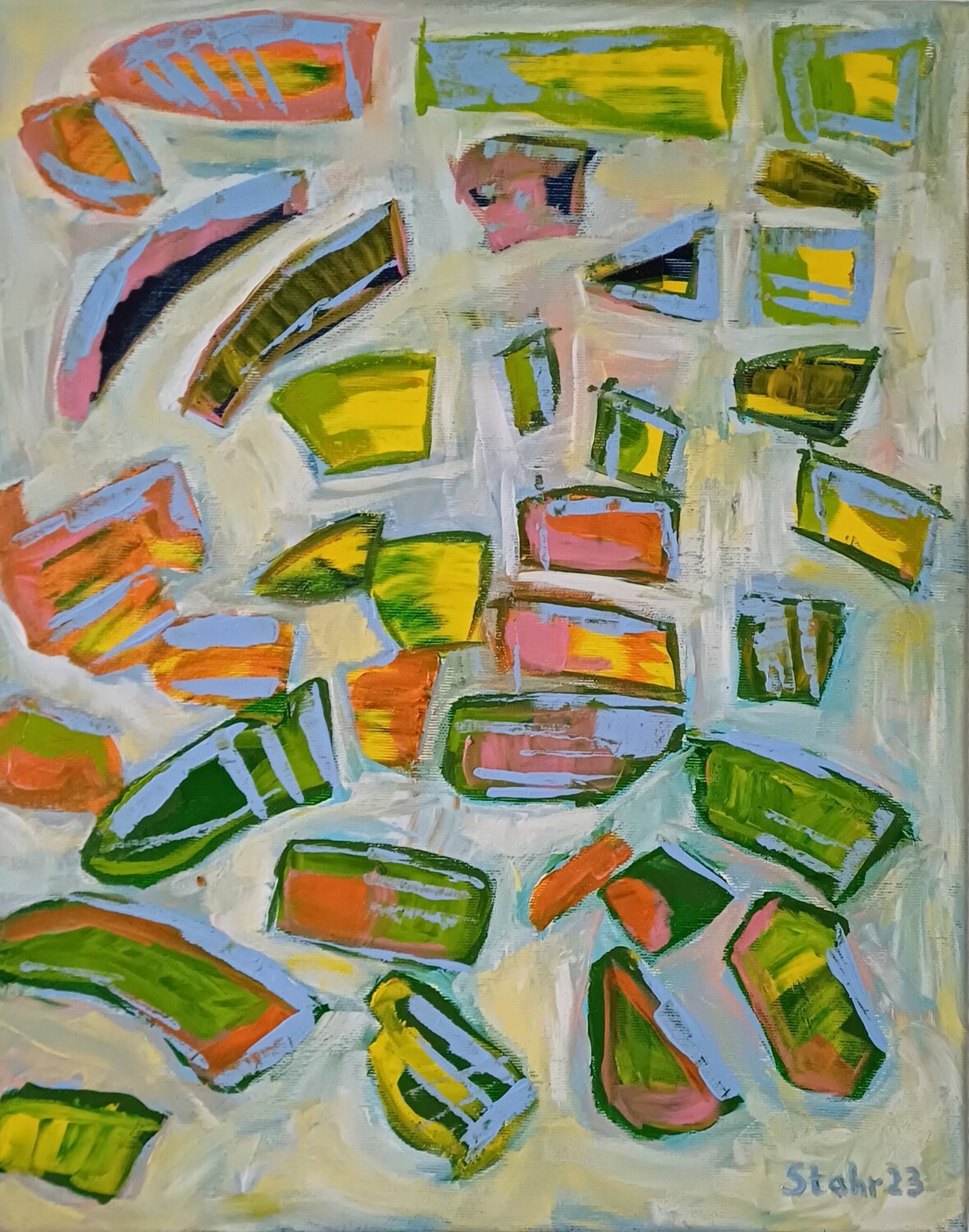 Steine im Sand Susanne Stahr Original painting for sale