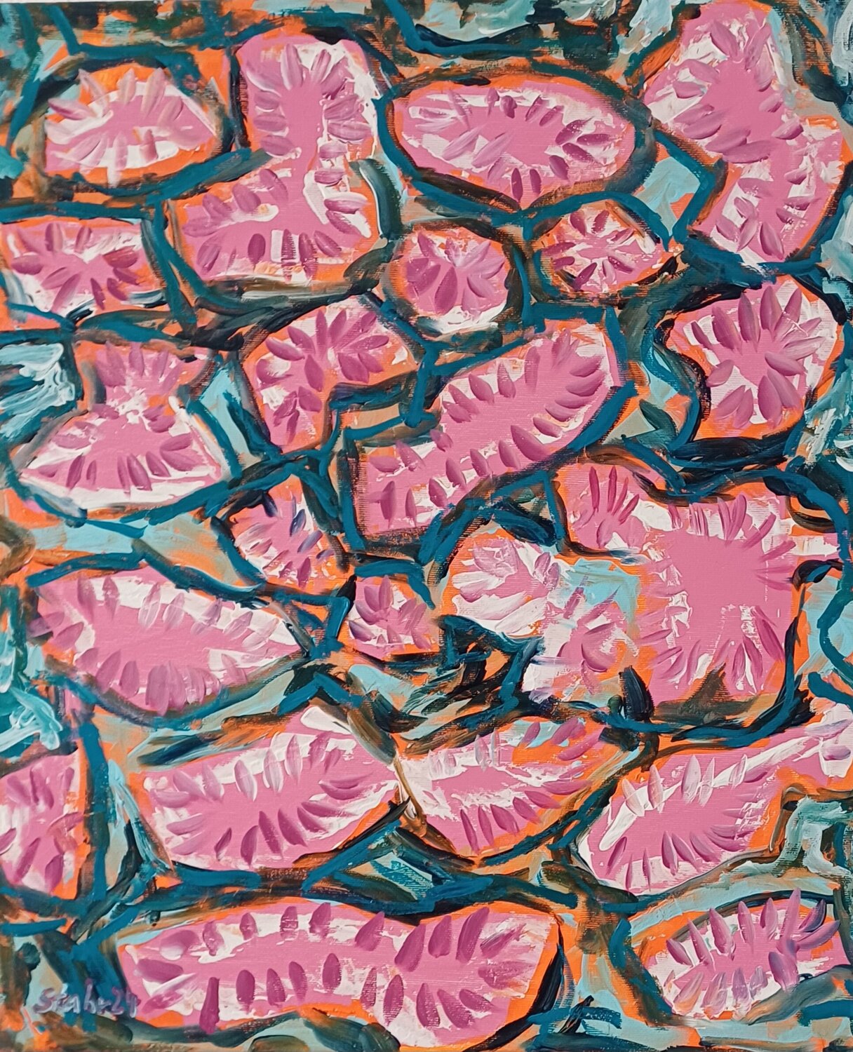 Muscheln im Sand Susanne Stahr Original painting for sale