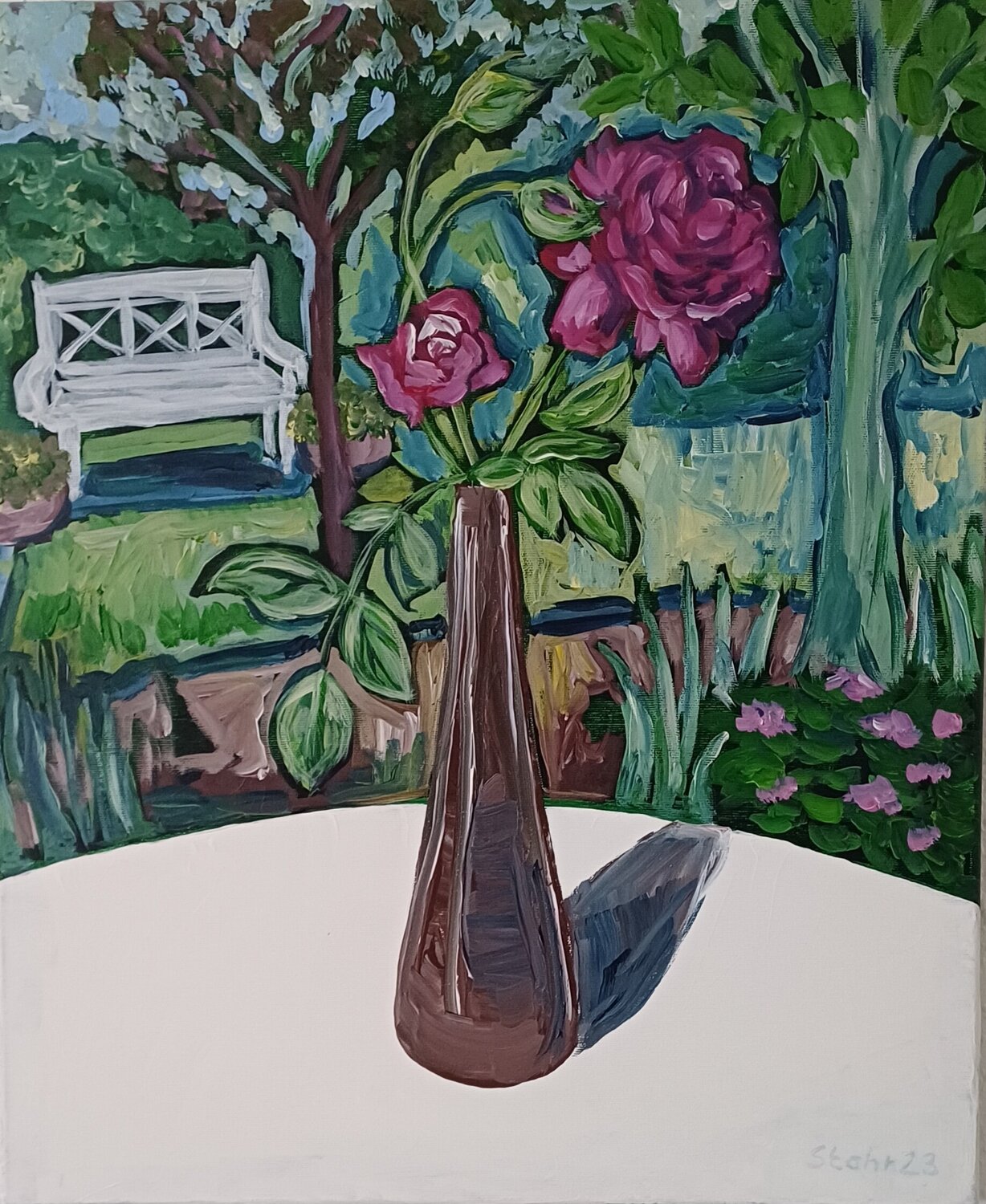 Im Garten Susanne Stahr Original painting for sale