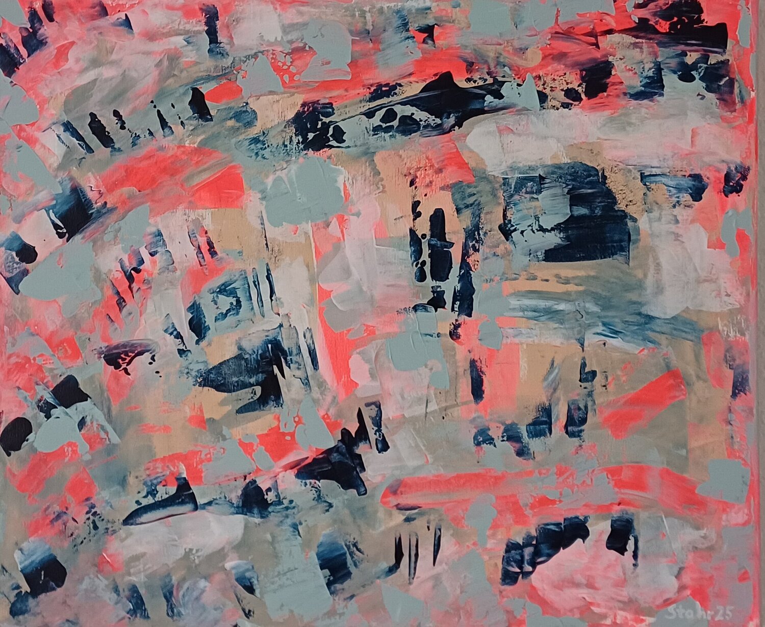 Reading Newspaper Susanne Stahr Original painting for sale