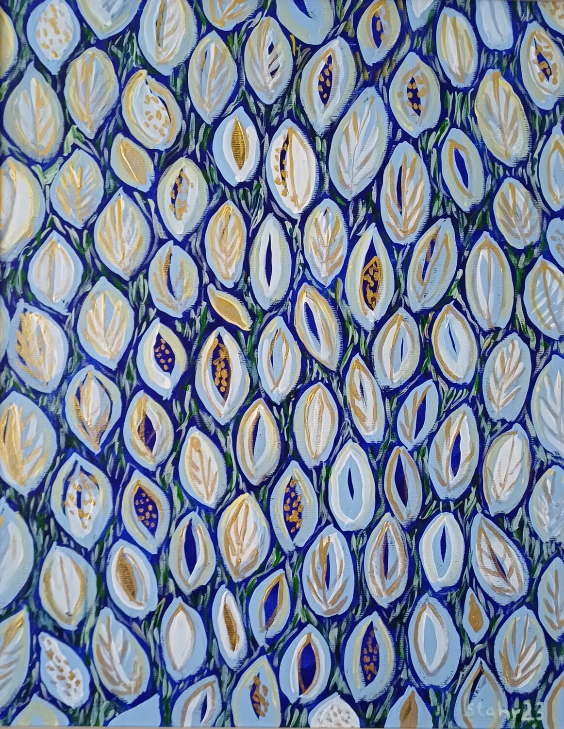 Blätterwerk 1 Susanne Stahr Original painting for sale