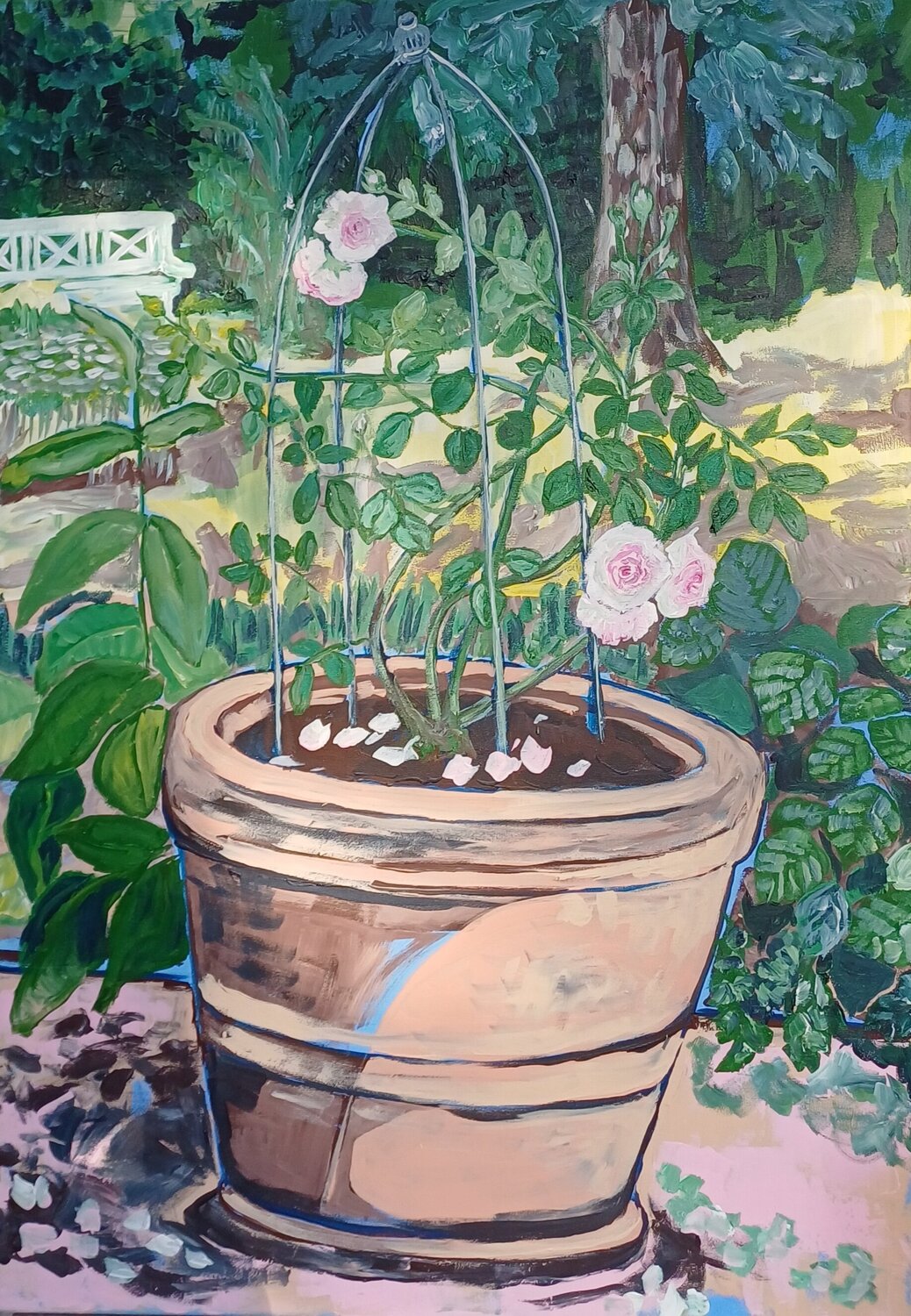 Mein Sommergarten Susanne Stahr Original painting for sale