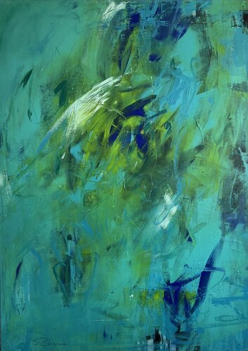 think green by Susanne Blum, Painting for Sale on Select