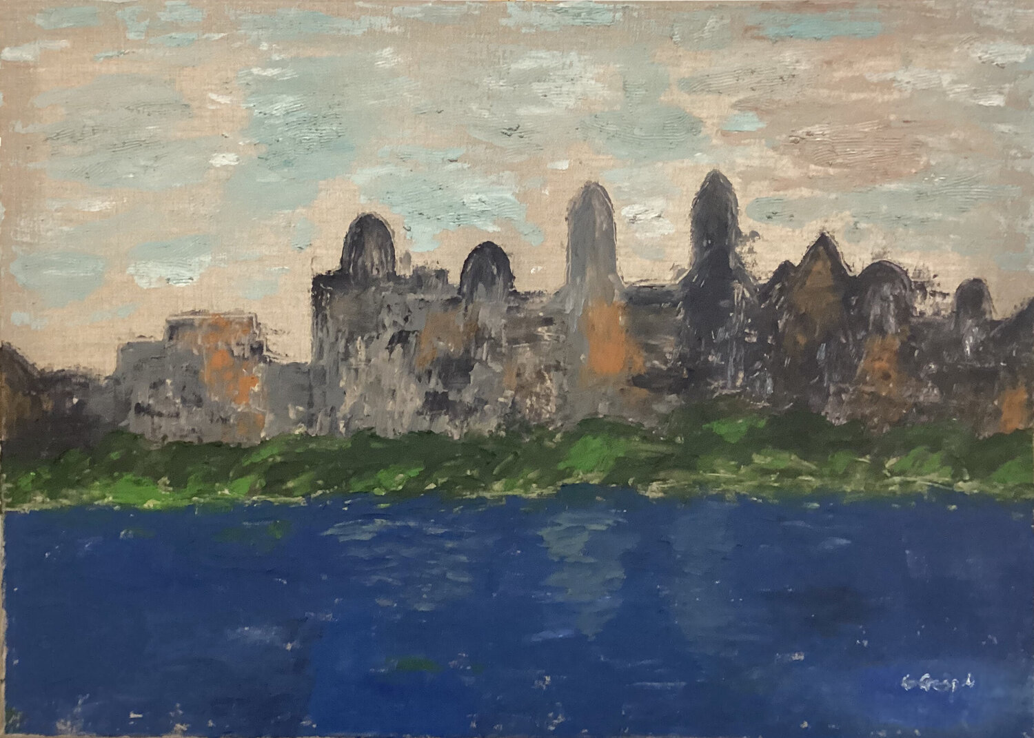 City Guillem Crespí Ginard Original painting for sale