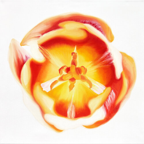 Wonderful Bright Orange Tulip No.1 by Sabine Siewert, Painting for Sale on Select
