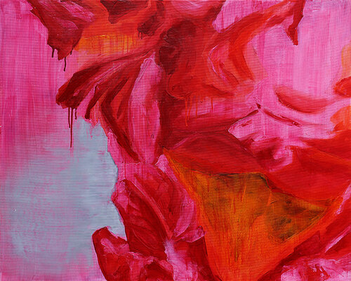 Wonderful Strange Pink Tulip No.1 by Sabine Siewert, Painting for Sale on Select