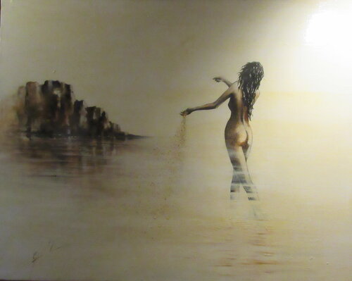 GOLDEN SAND by Guilhem Badie, Painting for Sale on Select