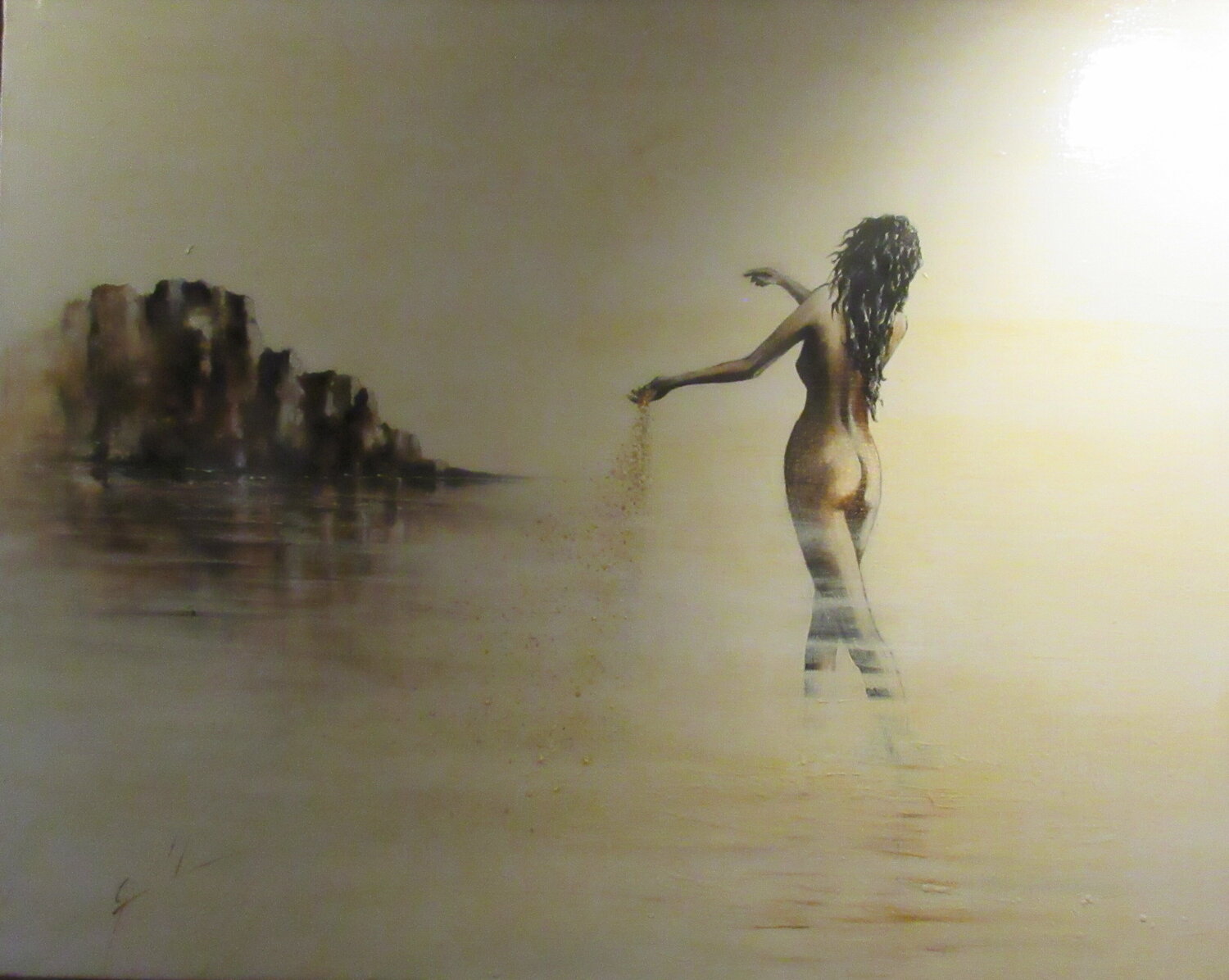 GOLDEN SAND Guilhem Badie Original painting for sale