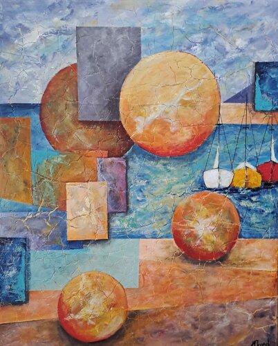 Les quais by helene icard, Painting for Sale on Select