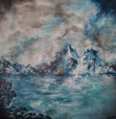 les glaciers by helene icard, Painting for Sale on Select