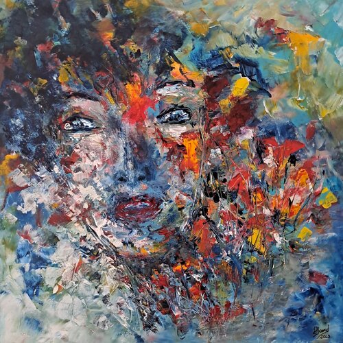 La femme fleurie by helene icard, Painting for Sale on Select