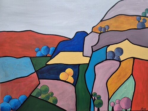 Blue canyon by helene icard, Painting for Sale on Select