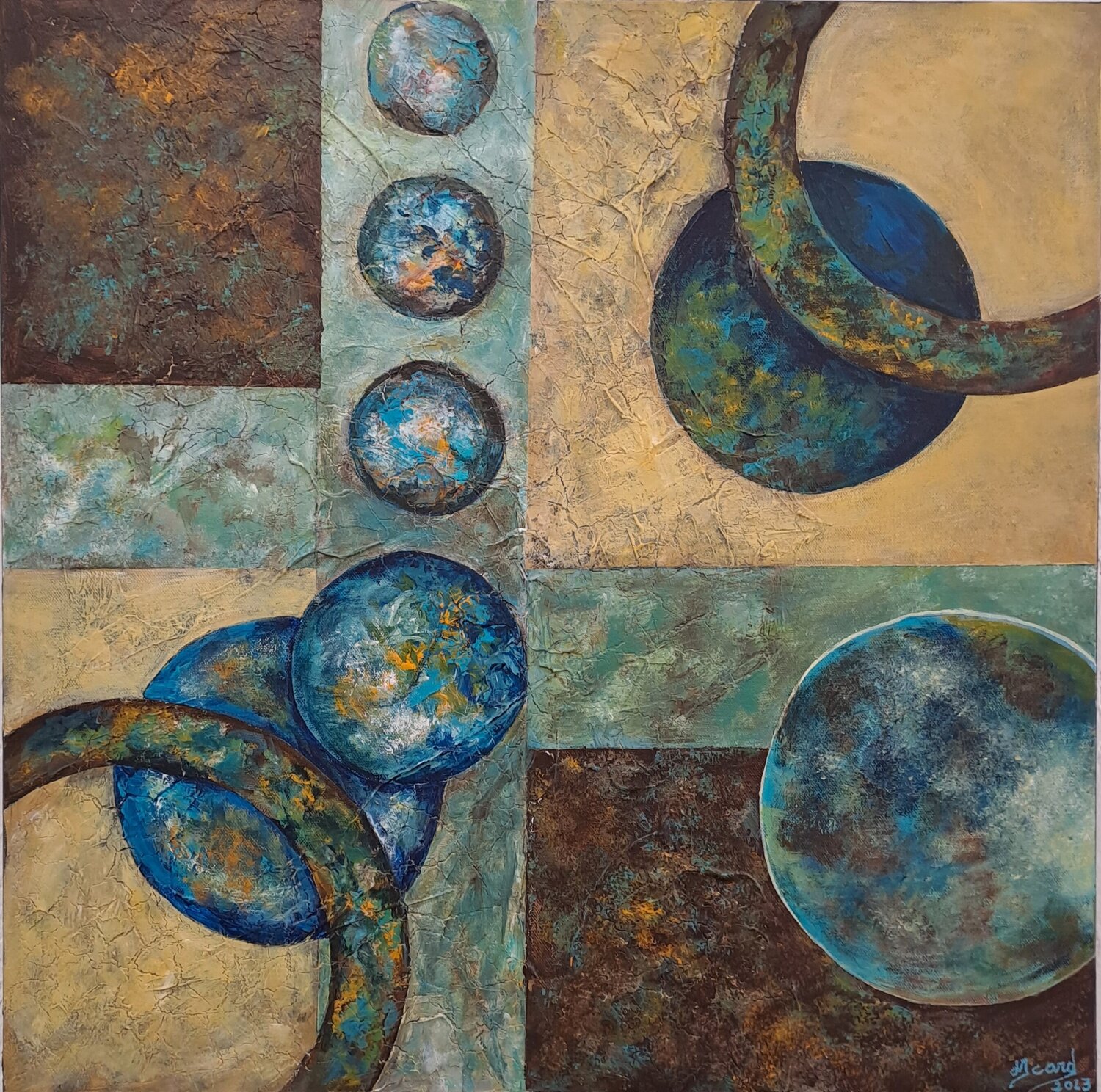 Alignement helene icard Original painting for sale