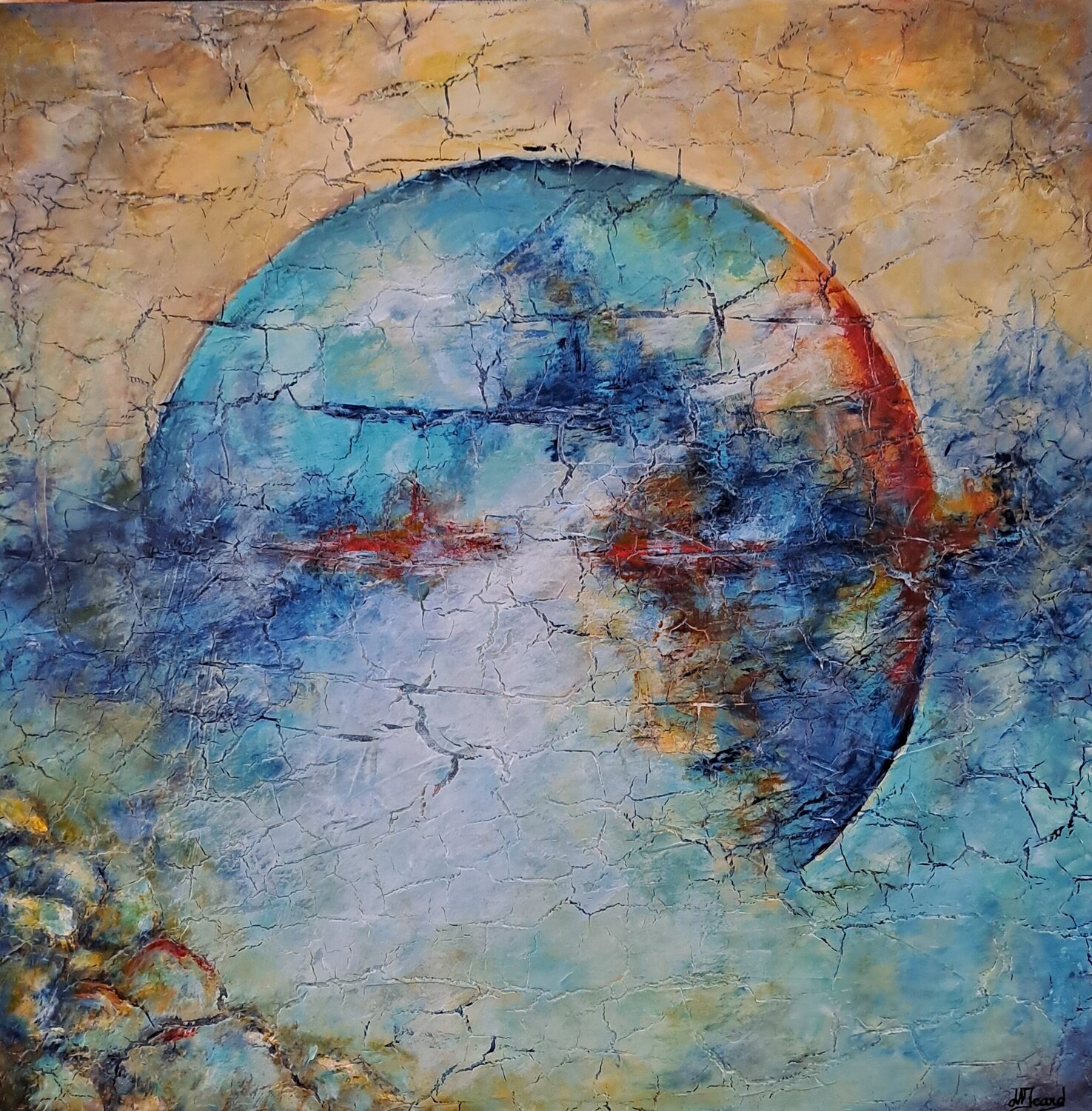 Moon river helene icard Original painting for sale