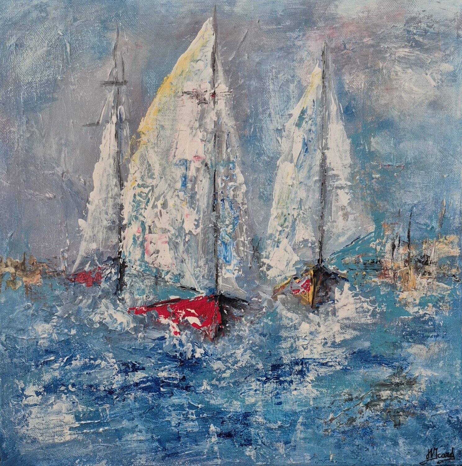 The regatta helene icard Original painting for sale