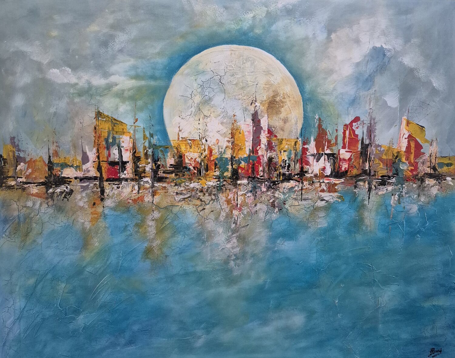 Hong kong helene icard Original painting for sale