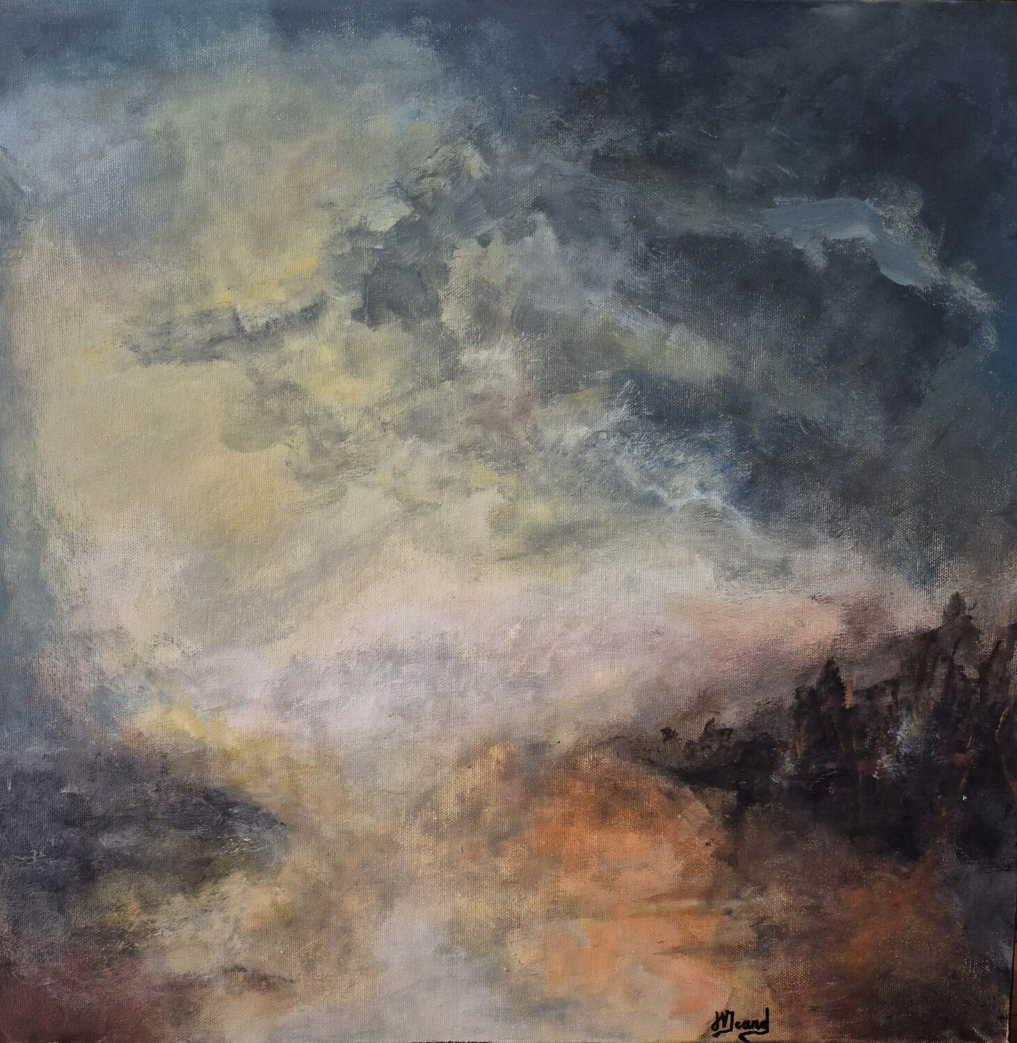 Frisson de brume helene icard Original painting for sale