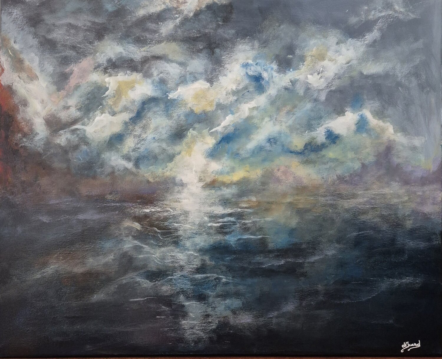Entre ciel et silence helene icard Original painting for sale