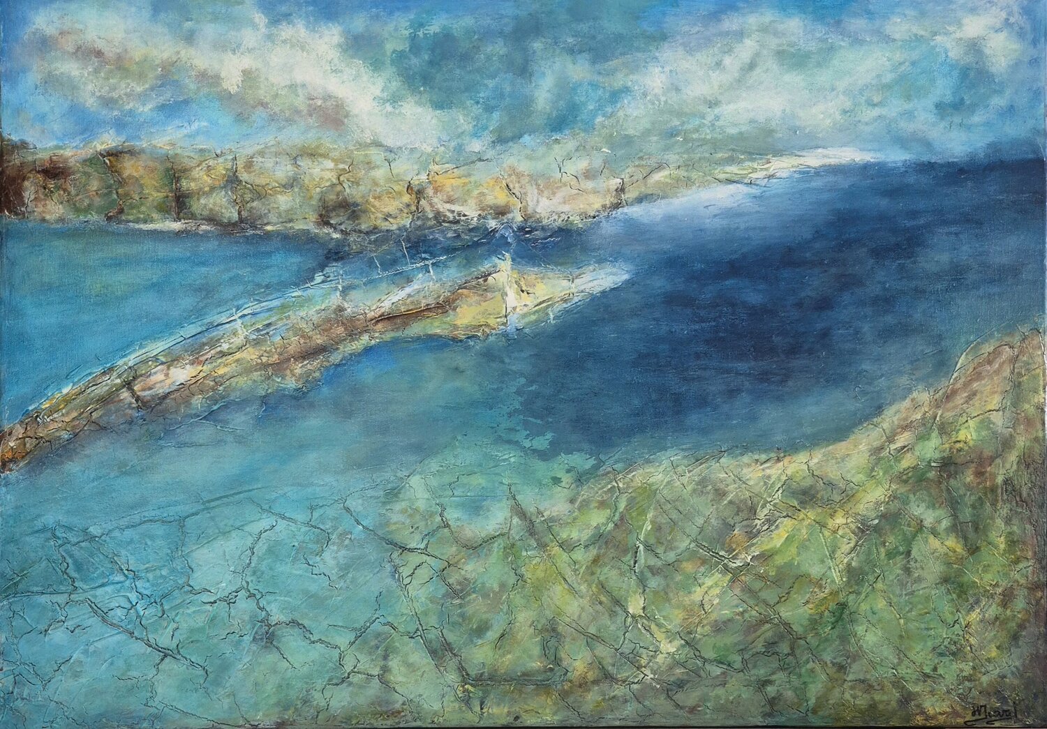 Le Passage des eaux helene icard Original painting for sale