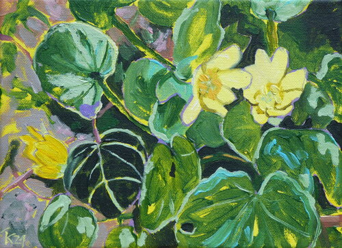 Scharbockskraut 1 by Kirsten Treis, Painting for Sale on Select