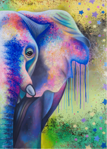 Gentle Giants by Nadine Riedl, Painting for Sale on Select