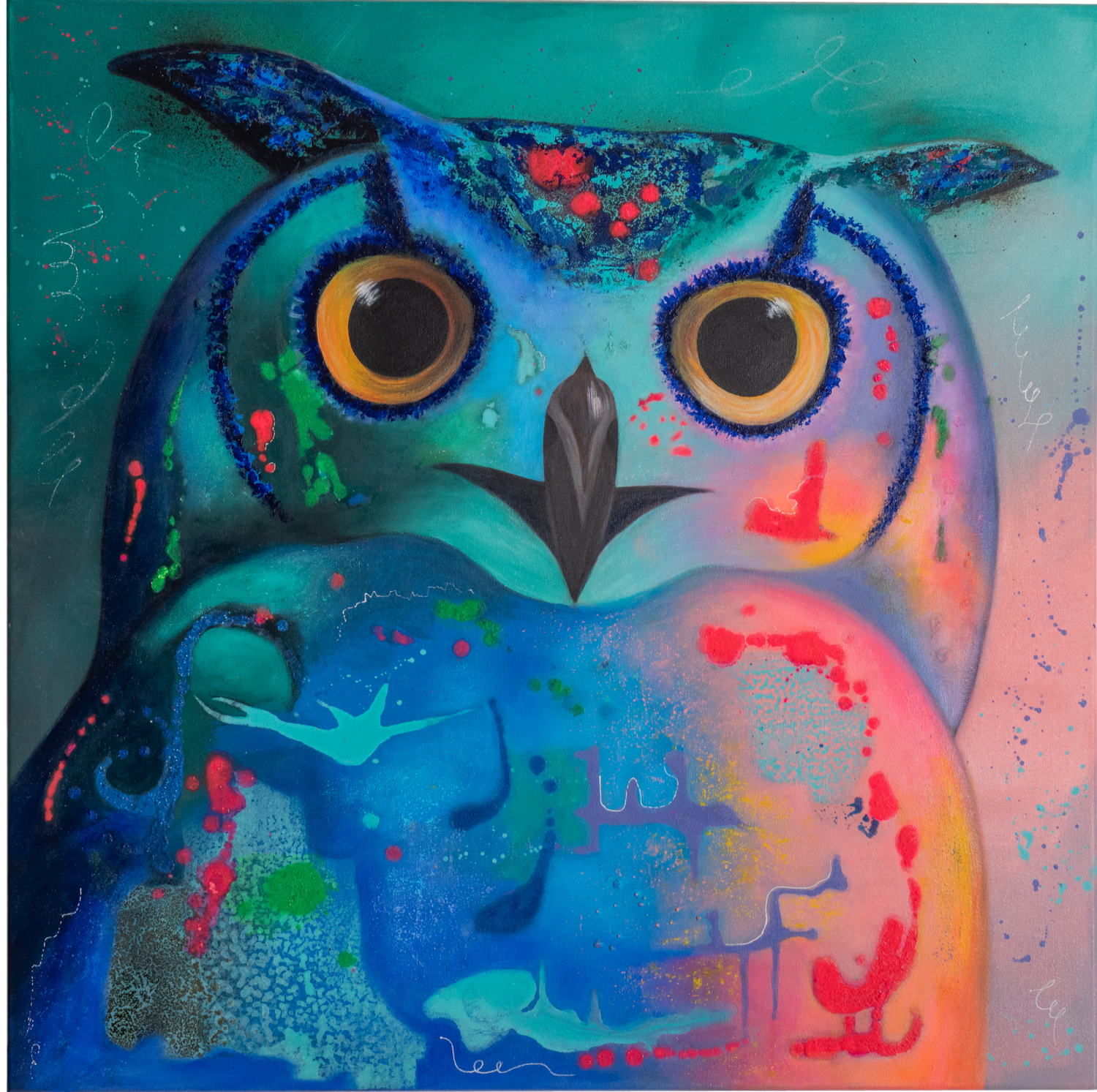 Crazy Observations Nadine Riedl Original painting for sale