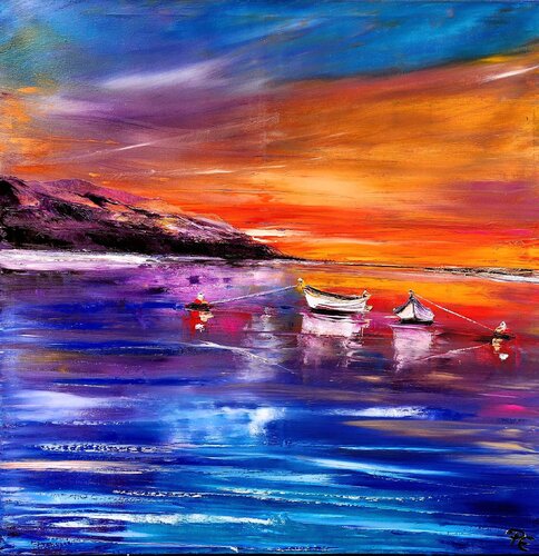 Feierabend by Petra Erengil, Painting for Sale on Select