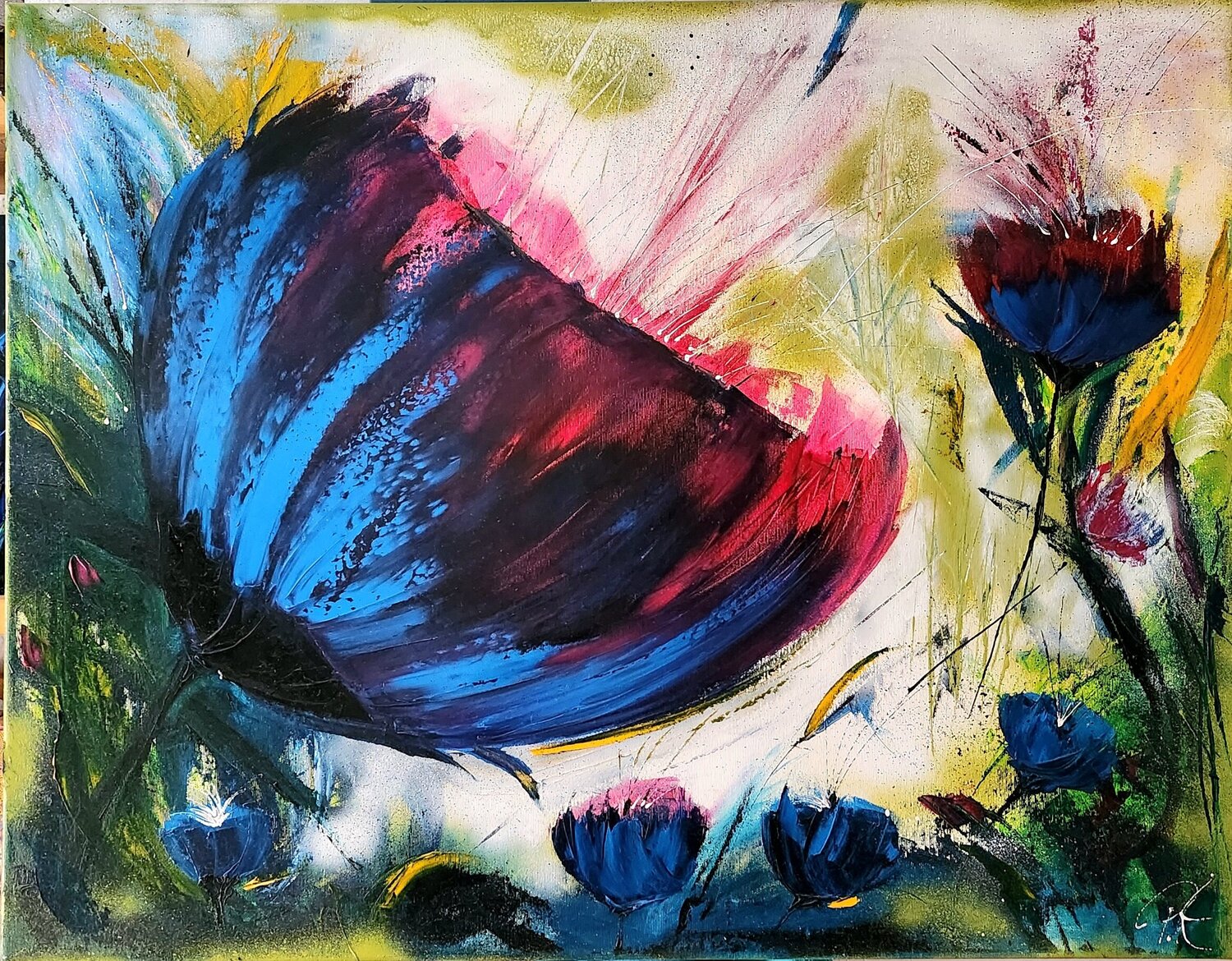 Explosion of nature Petra Erengil Original painting for sale