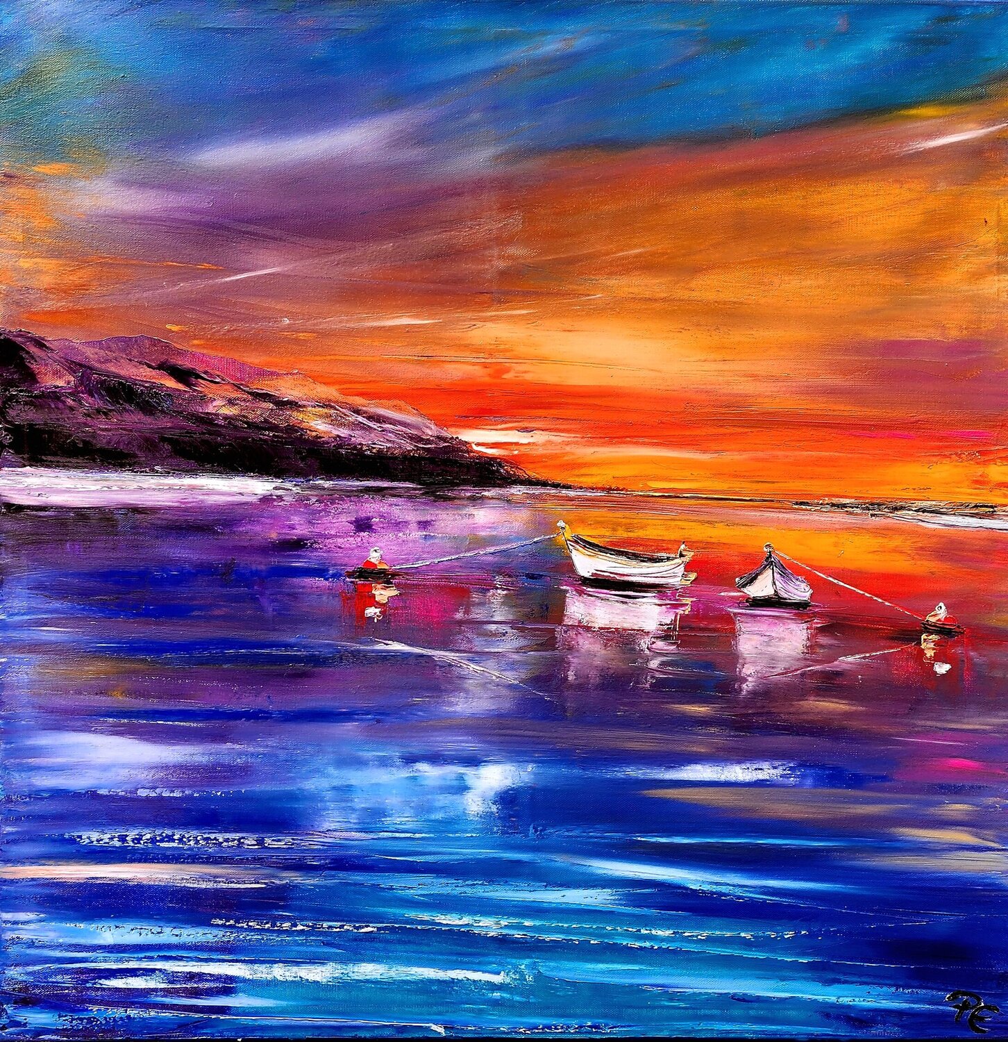 Feierabend Petra Erengil Original painting for sale
