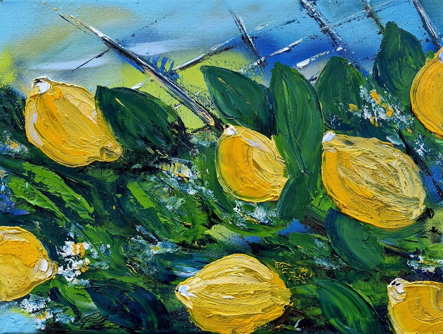 Limonaia del castel Petra Erengil Original painting for sale