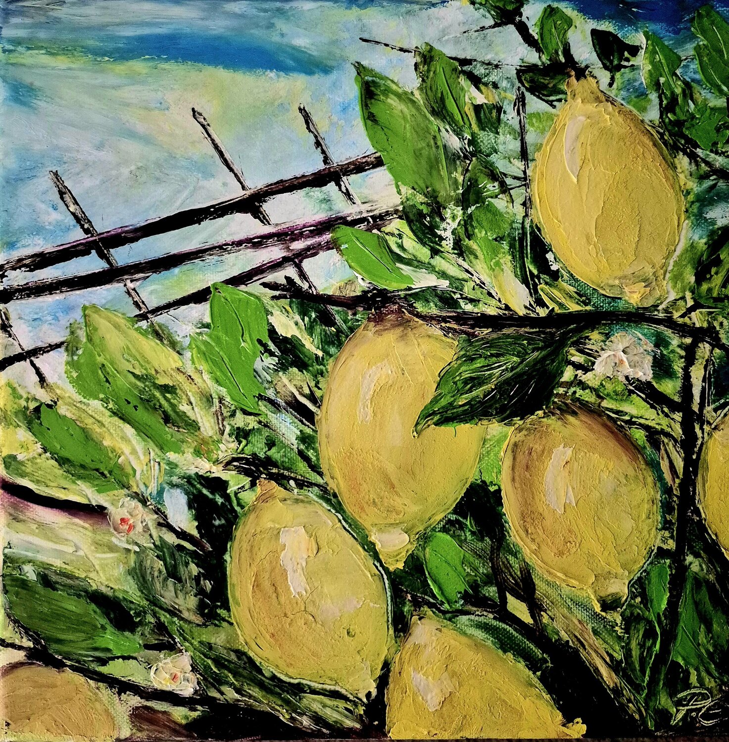 Limonaia del castel 2 Petra Erengil Original painting for sale