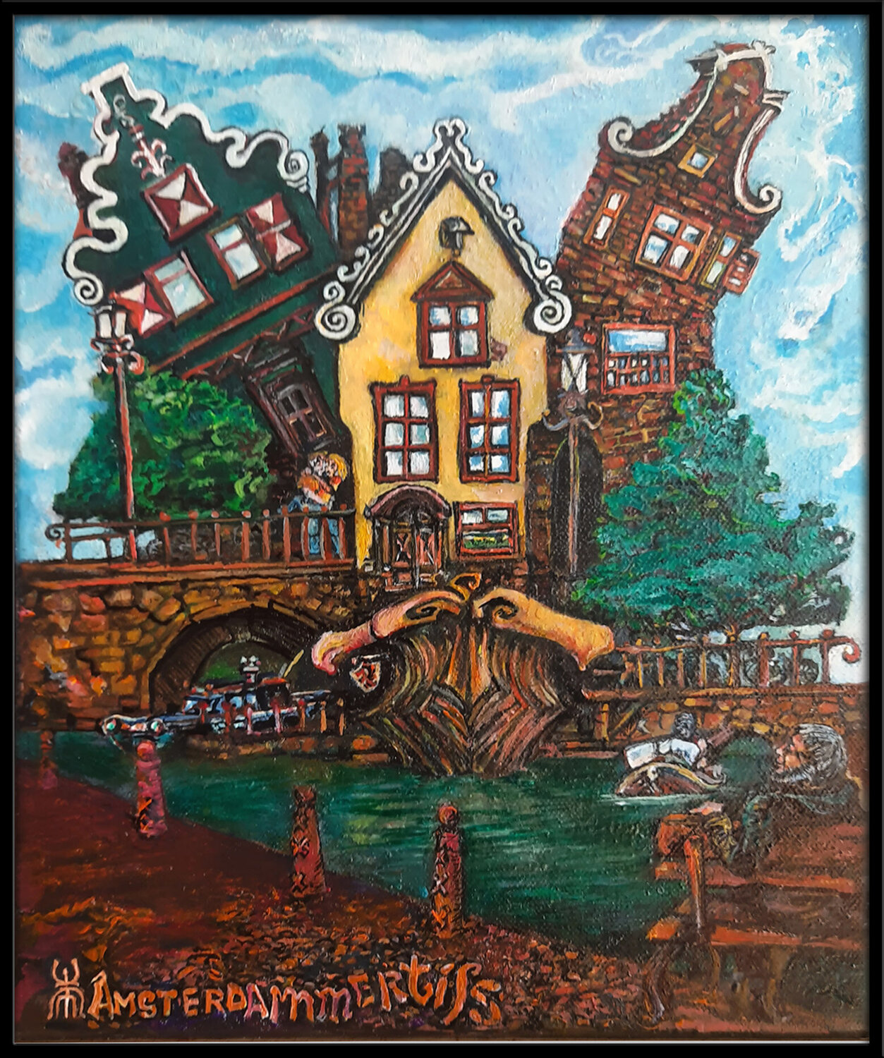 "Amsterdammertijs" Georg Perakis "Stukart" Original painting for sale