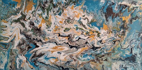 Earth and Sky by Kamran Kazemi, Painting for Sale on Select