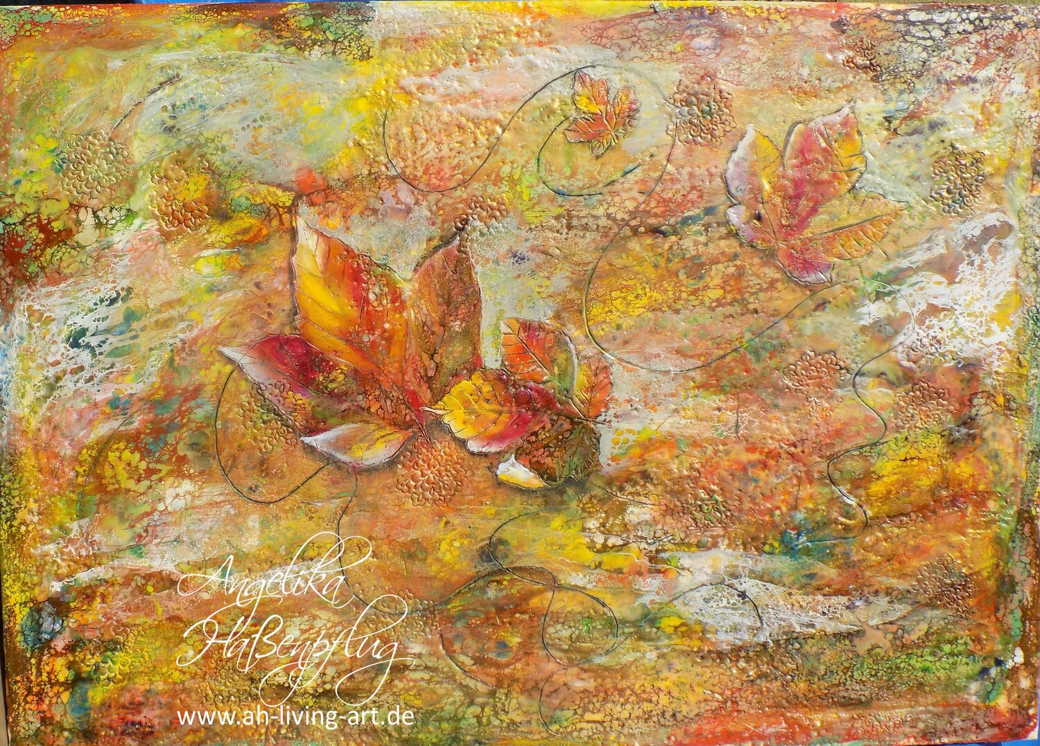 Herbstwirbel Angelika Hassenpflug Original painting for sale
