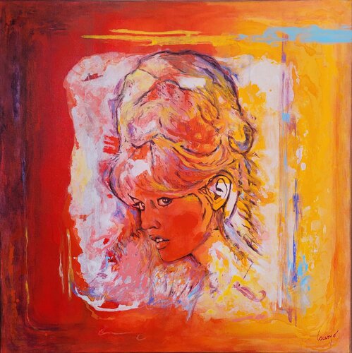 "Initiales B et B" (Brigitte Bardot) by Laurence Moretto, Painting for Sale on Select