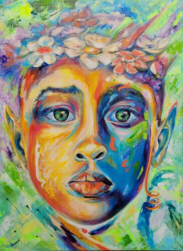 "Elfe" by Laurence Moretto, Painting for Sale on Select