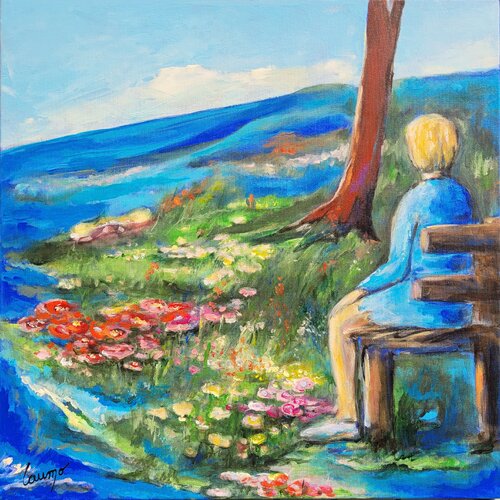 "Silence, ça pousse" by Laurence Moretto, Painting for Sale on Select