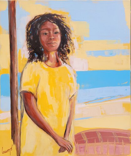 "Portrait de femme" (1) by Laurence Moretto, Painting for Sale on Select