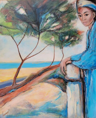 "Portrait de femme (2)" by Laurence Moretto, Painting for Sale on Select