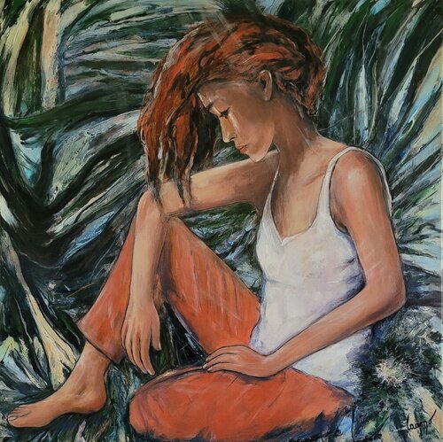 "Entre ombres et rayons" by Laurence Moretto, Painting for Sale on Select