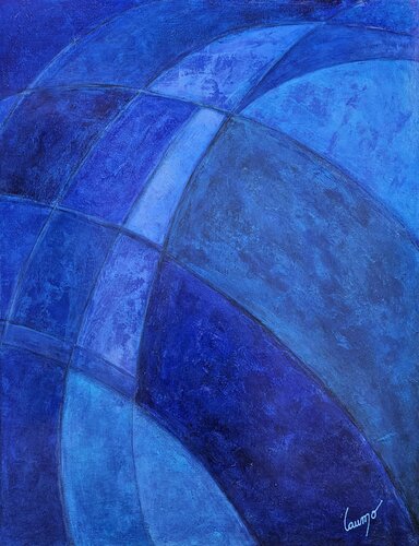 "Méditation bleue" by Laurence Moretto, Painting for Sale on Select
