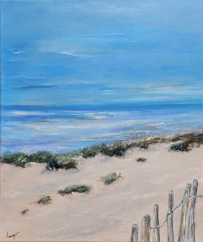 "Dunes et horizon" (Biscarosse/France) by Laurence Moretto, Painting for Sale on Select
