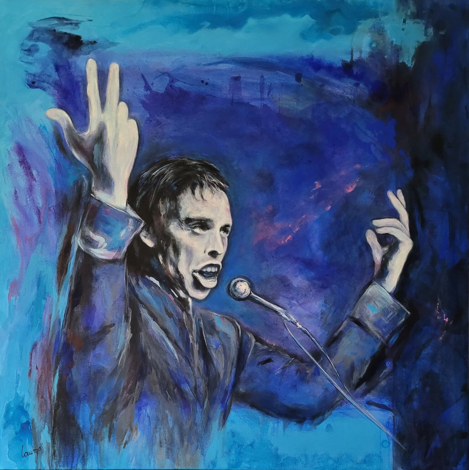 "Quand on n'a que l'amour" (Jacques Brel) Laurence Moretto Original painting for sale